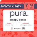 Pura Eco luiers - maat 7 (17 kg+), 6 x 16 luiers (in totaal 96 stuks), wegwerpluiers voor de gevoelige en allergiegevoelige huid, hypoallergeen