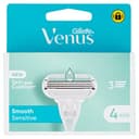Gillette Venus Deluxe Smooth Sensitive navulverpakking voor damesscheerapparaten, 4 stuks, 5 messen voor een zachte en duurzame scheerbeurt