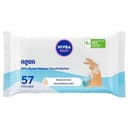 NIVEA Baby Aqua Vochtige doekjes voor baby's voor een zachte reiniging van de gevoelige huid, hypoallergene en parfumvrije vochtige doekjes voor baby's met 99% water (1 x 57 stuks)